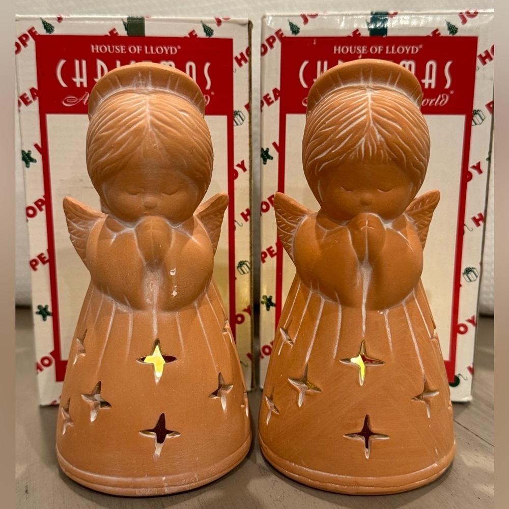 Terracotta Praying Angels- Set of 2 - Picture 5 of 5